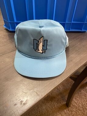 Unbranded Light Blue Men's Rope-Trim Cap with Wing Logo